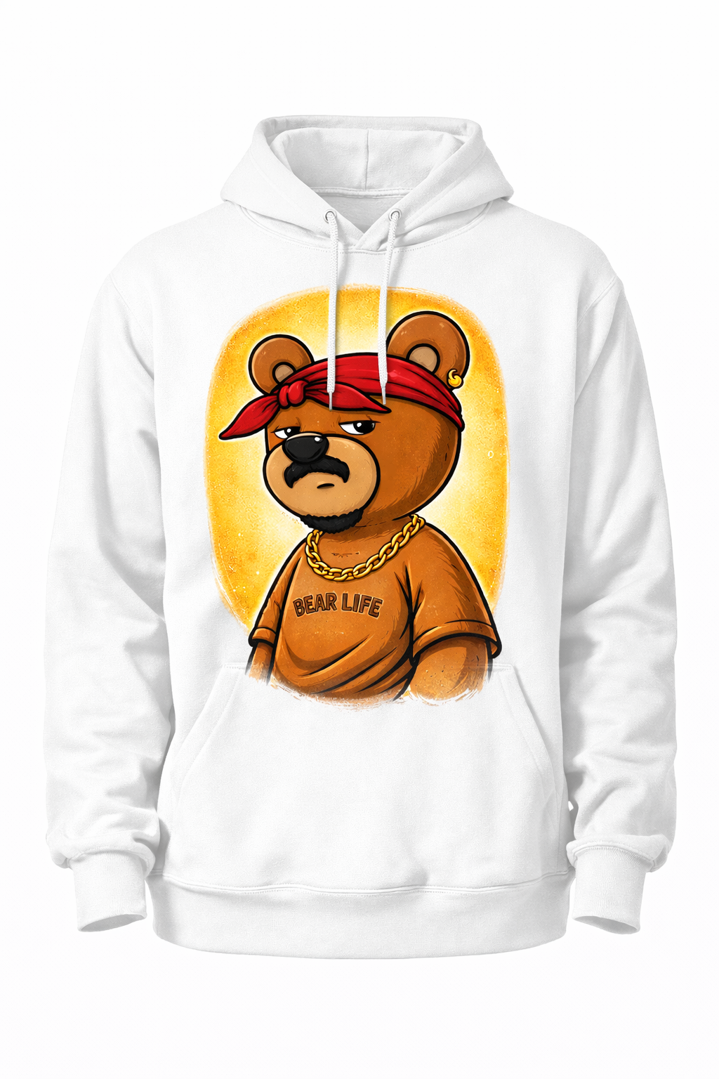Bear life hoodie white