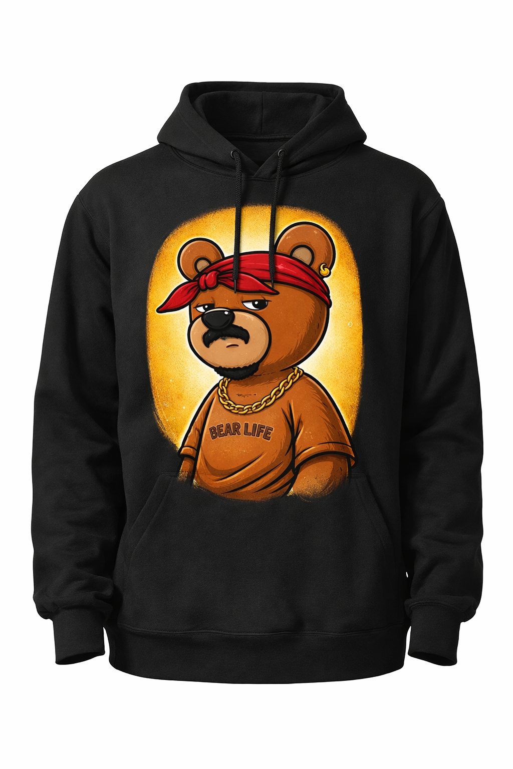 Bear life hoodie black