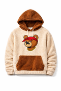 Bear Life Sherpa Hoodie – Cream & Brown Edition