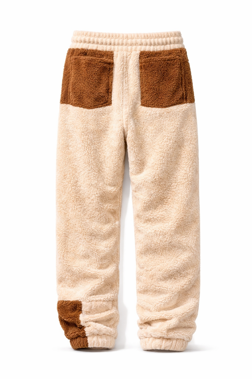 Bear Life Sherpa Pants – Cream & Brown Edition
