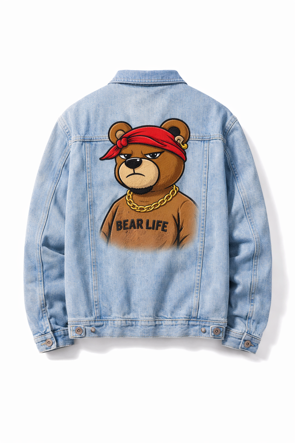 BEAR LIFE™ Denim Jacket – Signature Back Graphic Edition